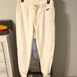 DKNY Cream Joggers with Tapered Legs and Elastic Waistband
